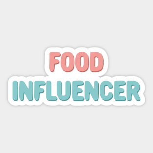 Food influencer pastel typography Sticker